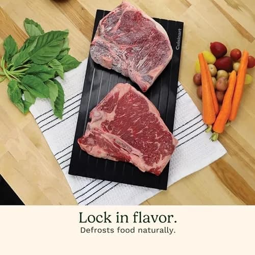 Cuisinart Defrosting Tray for Frozen Meat | Conductive Aluminum Thaws Food Fast thumbnail 4
