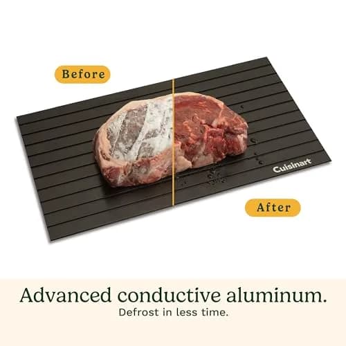 Cuisinart Defrosting Tray for Frozen Meat | Conductive Aluminum Thaws Food Fast thumbnail 3