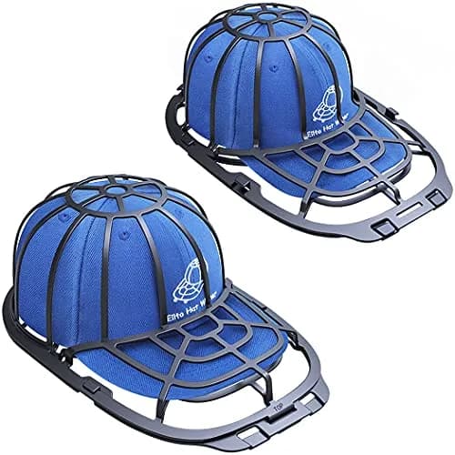 Eiito Hat Washer Cage & Mesh Bag Set (2 Cages + 2 Bags) | Protects Hats in Washing Machine — Black-4Pcs