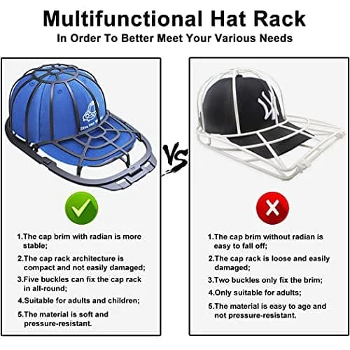 Eiito Hat Washer for Washing Machine, 2 Pack Hats Cleaner | Durable, Fits Adult & Kids Hats, Dishwasher & Portable Use thumbnail 5