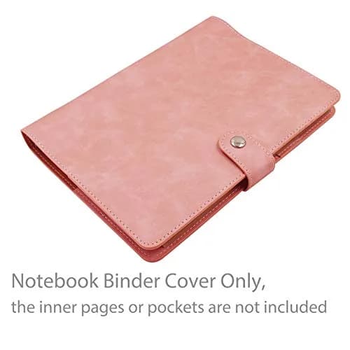 tutata A5 PU Leather Notebook Binder Pink 18.3 cm (7.2 in) | Refillable 6-Ring Cover for A5 Filler Paper thumbnail 6