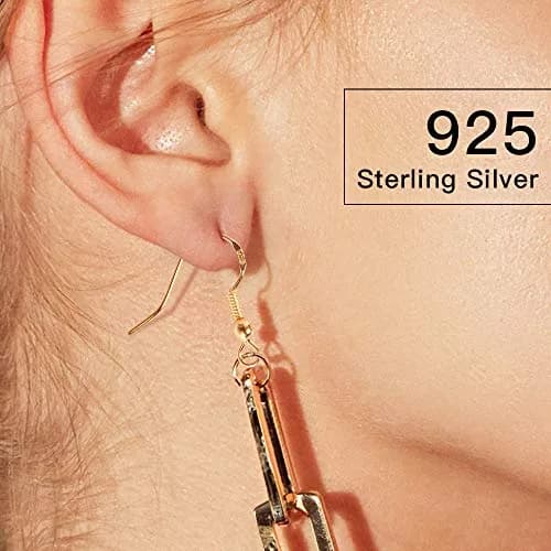 Lhedon 925 Sterling Silver Earring Hooks 200 PCS | Hypoallergenic Jewelry Making Kit with Jump Rings & Backs thumbnail 5