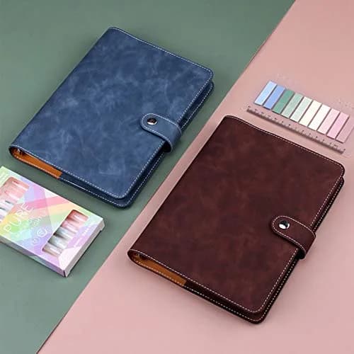 tutata A5 PU Leather Notebook Binder 18.1 cm (7 x 9.25 IN) | Refillable 6-Ring Cover for A5 Filler Paper thumbnail 6