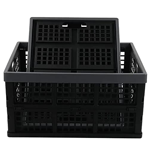 Sosody 34 L Plastic Storage Milk Crates, Large Collapsible Basket | Foldable, Durable & Spacious (70-120c) thumbnail 7