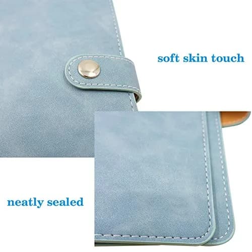 tutata A5 PU Leather Notebook Binder Cover, Refillable 6-Ring, Cyan | Holds 80-100 Sheets thumbnail 6