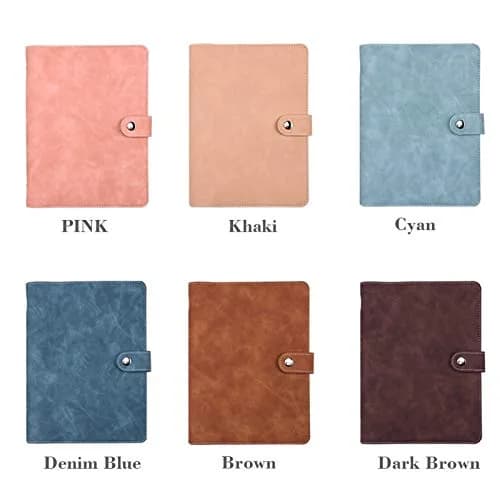 tutata A5 PU Leather Notebook Binder Cover, Refillable 6-Ring, Cyan | Holds 80-100 Sheets thumbnail 7