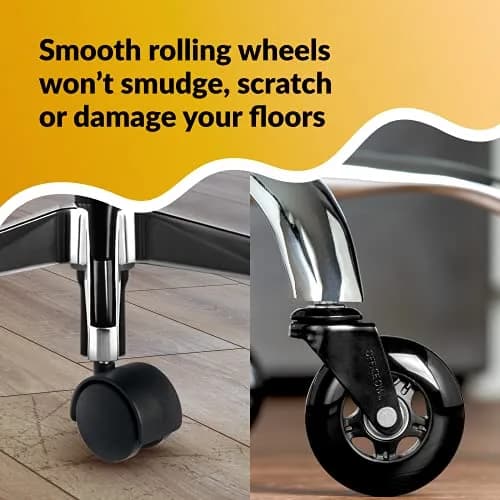 OFFICE OWL 5 Pack Office Chair Wheels | Universal Replacement Casters for Desk Chairs, Steel, 2.27kg (5lb), Black thumbnail 9