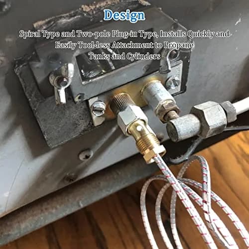 ChangTa Gas Fryer Thermopile Thermocouple 2-Wire Replacement for Imperial Elite Frymaster Dean Pitco and Italian FAGE Gas Pizza Oven | Corrosion-Resistant, Long Service Life thumbnail 4