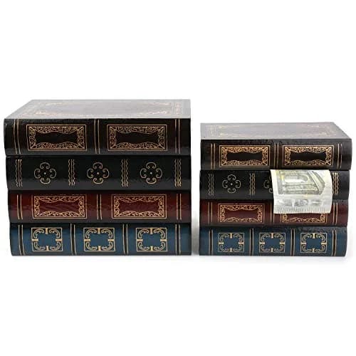 Tosnail Decorative Book Boxes Set of 2 | Rustic Flower Pattern, 20cm (7.9") x 14cm (5.4") x 16cm (6.1") thumbnail 8