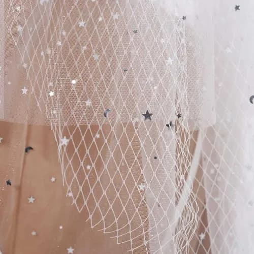 Aularso Ivory Wedding Veil 3-Tier Bridal Veil for Women | Short Elegant Bridal Accessory thumbnail 3