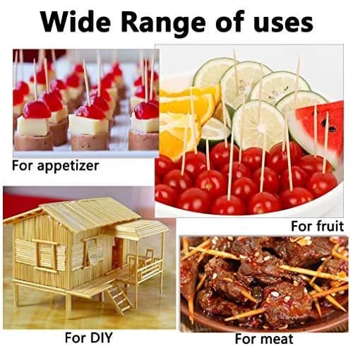 BLUE TOP Bamboo Toothpicks 1000 PCS in 4 Bottles | Eco-Friendly Natural Bamboo, Sturdy & Smooth (70-120 chars) thumbnail 6
