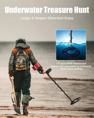 MIYAY Professional Metal Detector for Adults with LCD Display & 5 Modes | 10-inch Waterproof Search Coil & 2.1 kg thumbnail 4