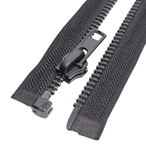 MebuZip #8 18 Inch Black Nickel Teeth Separating Jacket Zipper for Men (RH) | Heavy Duty Metal Zipper for Jackets thumbnail 1