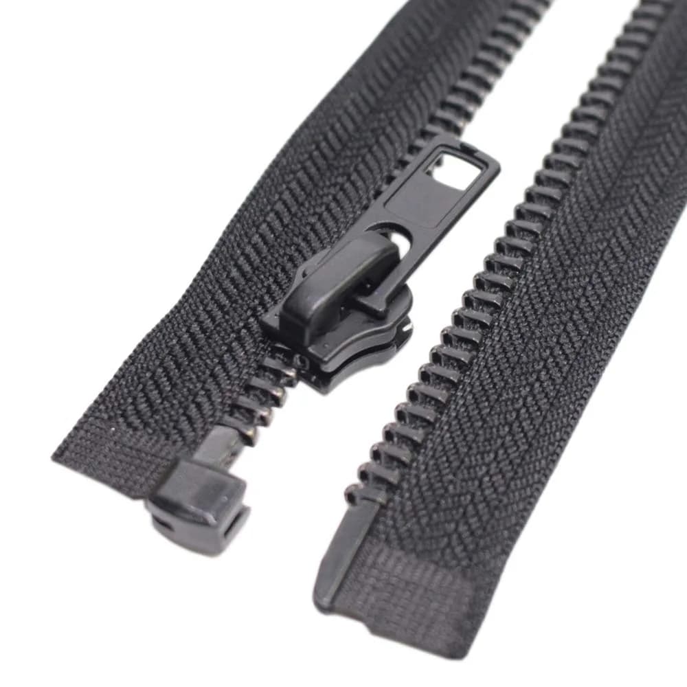 MebuZip #8 20 Inch Black Nickel Teeth Separating Jacket Zipper for Men (RH) | Heavy Duty Metal Zipper for Jackets