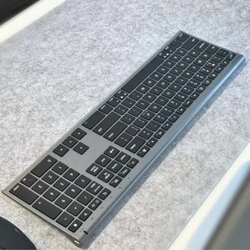 Macally ACEBTKEYSG Wireless Bluetooth Keyboard for Mac - 110 Keys, 20 Shortcuts, Numeric Keypad, Space Gray thumbnail 7