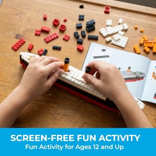 Brick Loot Titanic Building Set, 217-Pcs Historic Ocean Liner Brick Display | STEM Learning Toy for Kids & Adults thumbnail 4