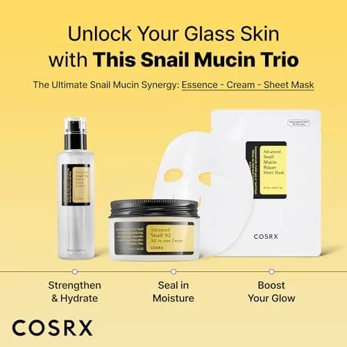 COSRX Snail Mucin Sheet Mask 10 EA with Snail Mucin Serum | Hydrating & Nourishing thumbnail 7