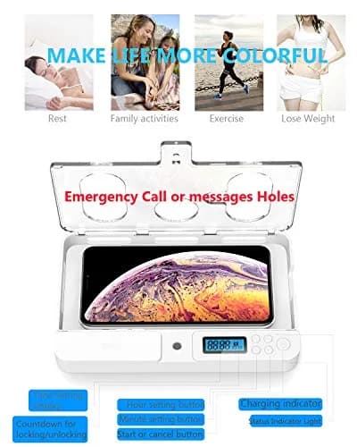 IDISKK Auto Timer Lock Box for Smartphones | 19.1 cm x 12 cm x 2.4 cm thumbnail 2
