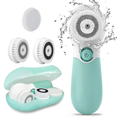TOUCHBeauty Facial Cleansing Brush Electric Face Exfoliating Massage Brush 2-Speed Deep Cleaning, 3 Heads, Waterproof, AA Battery thumbnail 1