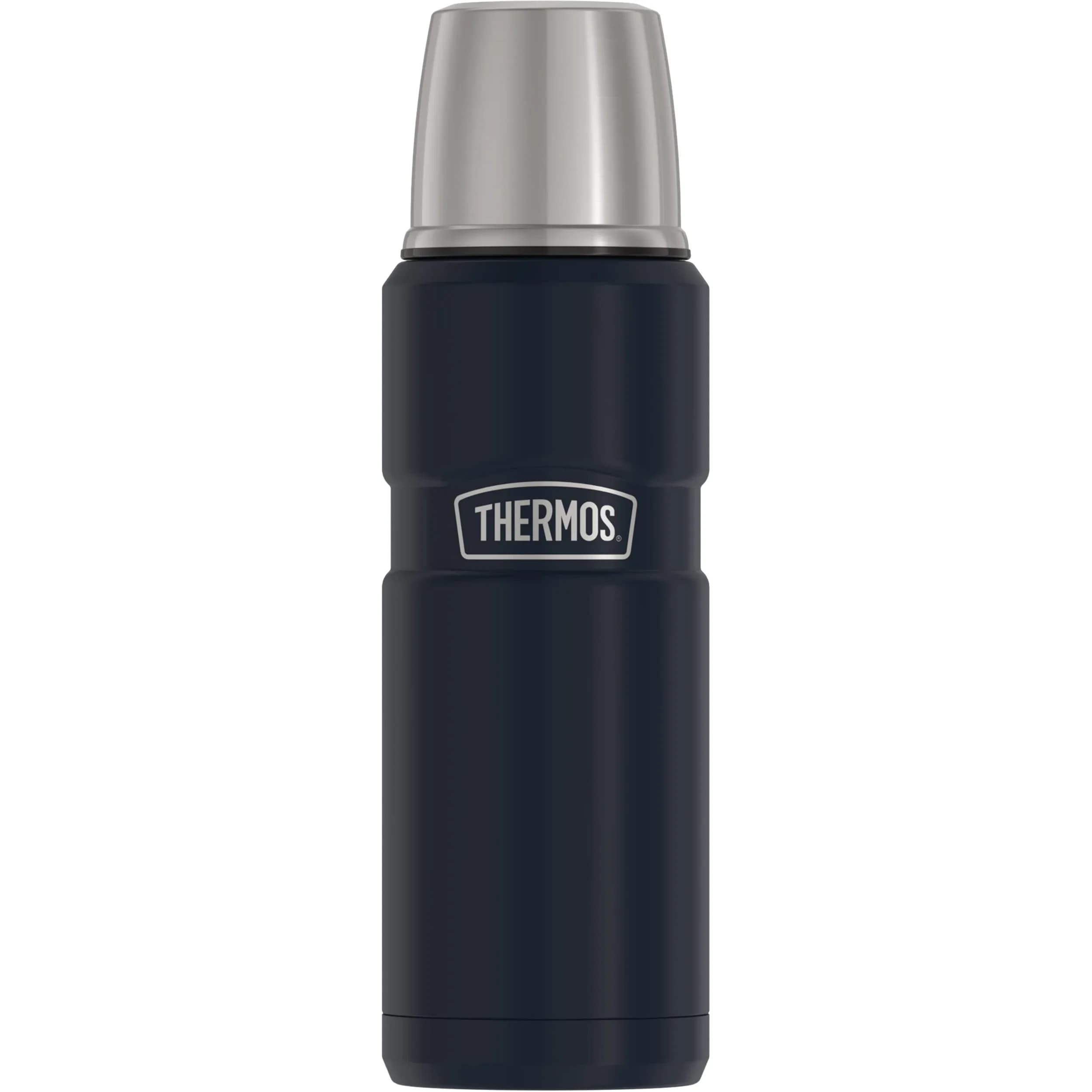 THERMOS Stainless King Vacuum-Insulated Compact Bottle, 591ml (16 Ounce), Midnight Blue | Hot for 18 Hrs, Cold for 24 Hrs - main product image