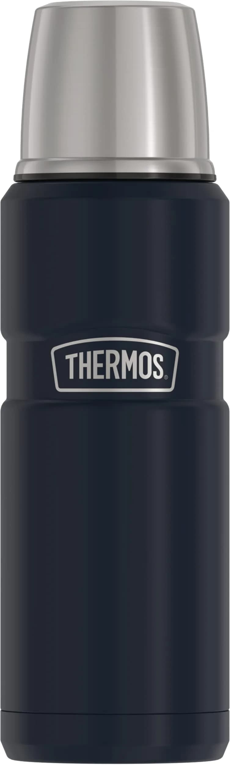 THERMOS Stainless King Vacuum-Insulated Compact Bottle, 591ml (16 Ounce), Midnight Blue | Hot for 18 Hrs, Cold for 24 Hrs