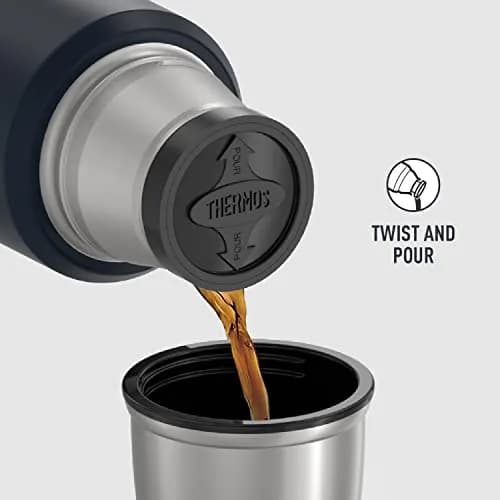 THERMOS Stainless King Vacuum-Insulated Compact Bottle, 591ml (16 Ounce), Midnight Blue | Hot for 18 Hrs, Cold for 24 Hrs thumbnail 4