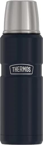 THERMOS Stainless King Vacuum-Insulated Compact Bottle, 591ml (16 Ounce), Midnight Blue | Hot for 18 Hrs, Cold for 24 Hrs thumbnail 1