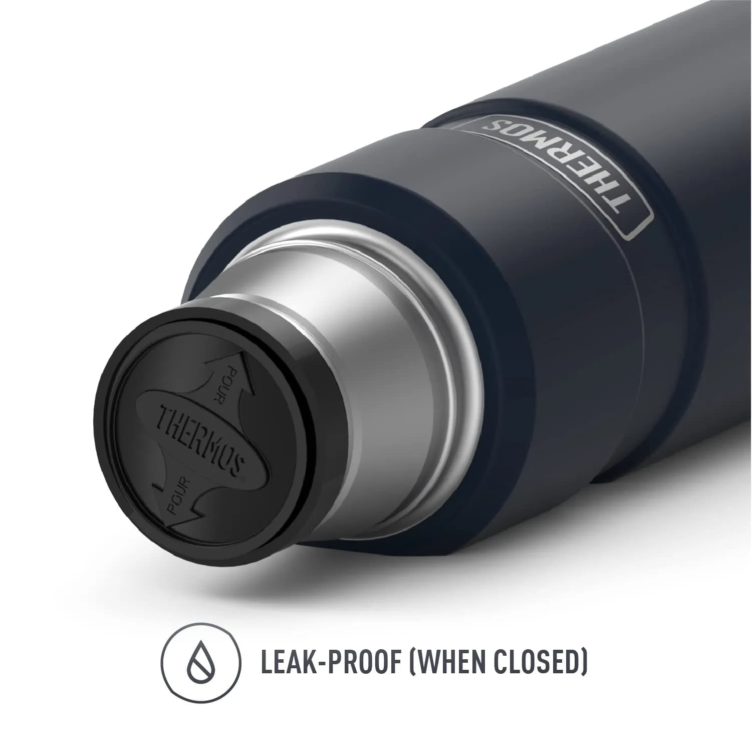 THERMOS Stainless King Vacuum-Insulated Compact Bottle, 591ml (16 Ounce), Midnight Blue | Hot for 18 Hrs, Cold for 24 Hrs - view 3