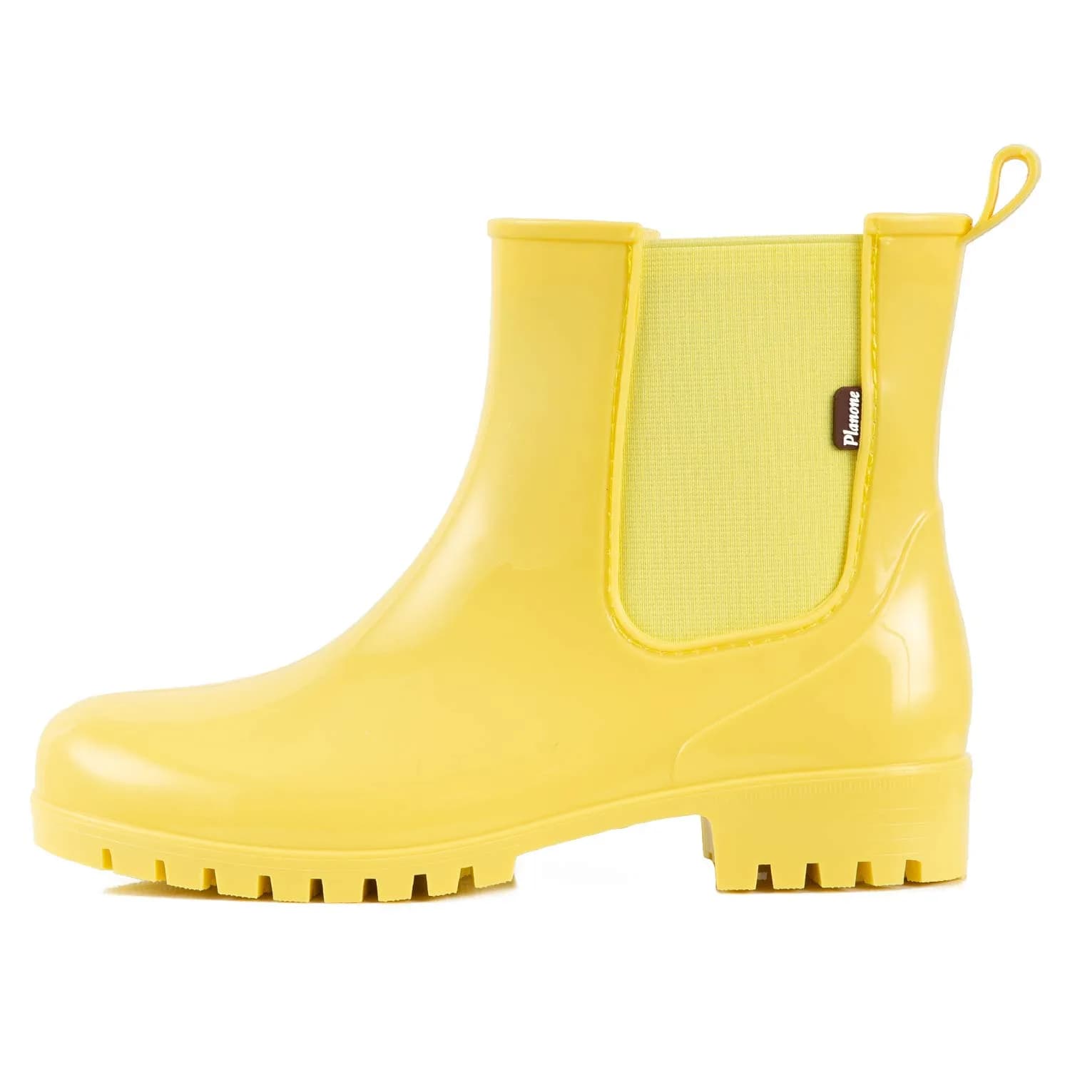 planone Women's Chelsea Rain Boots Cream Yellow | Waterproof Ankle Height, Slip-Resistant Sole - main product image