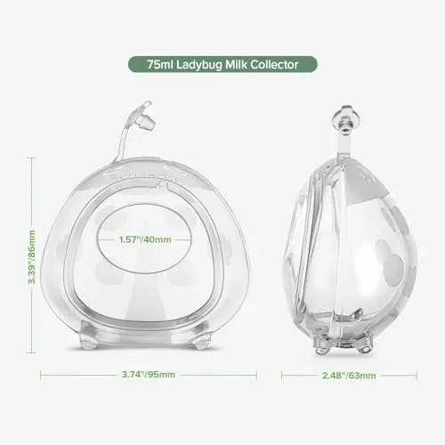 haakaa Ladybug Milk Collector 75ml (2.5 oz) | Passive Leak Catcher & Sore Nipple Protector thumbnail 7