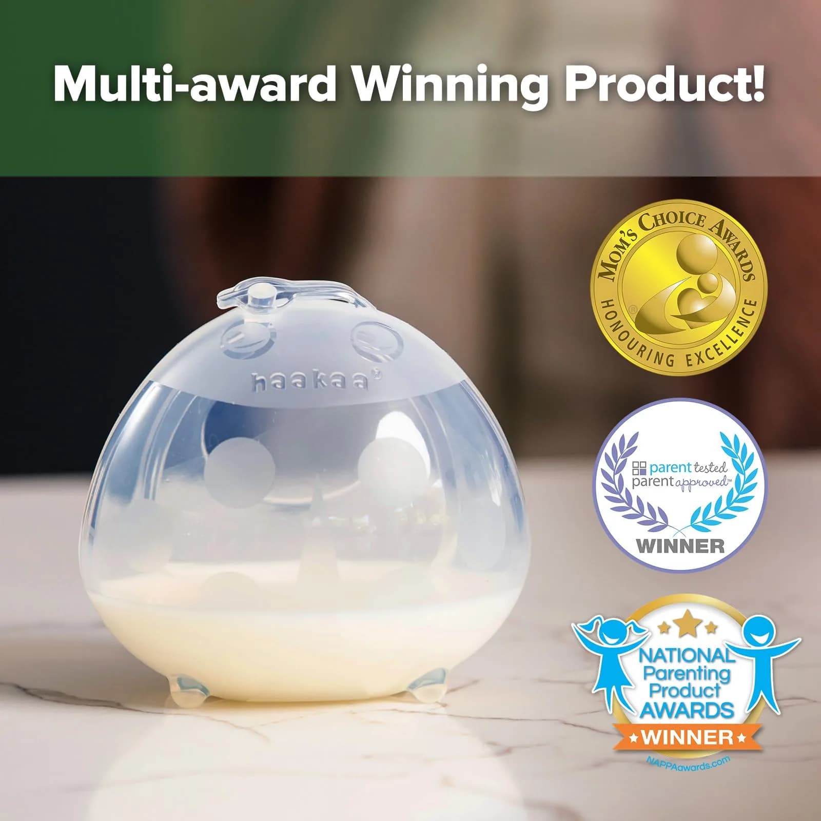 haakaa Ladybug 2.5oz (75ml) Milk Collector Breast Shells with Plug | Passive Milk Saver for Breastfeeding Moms - view 8