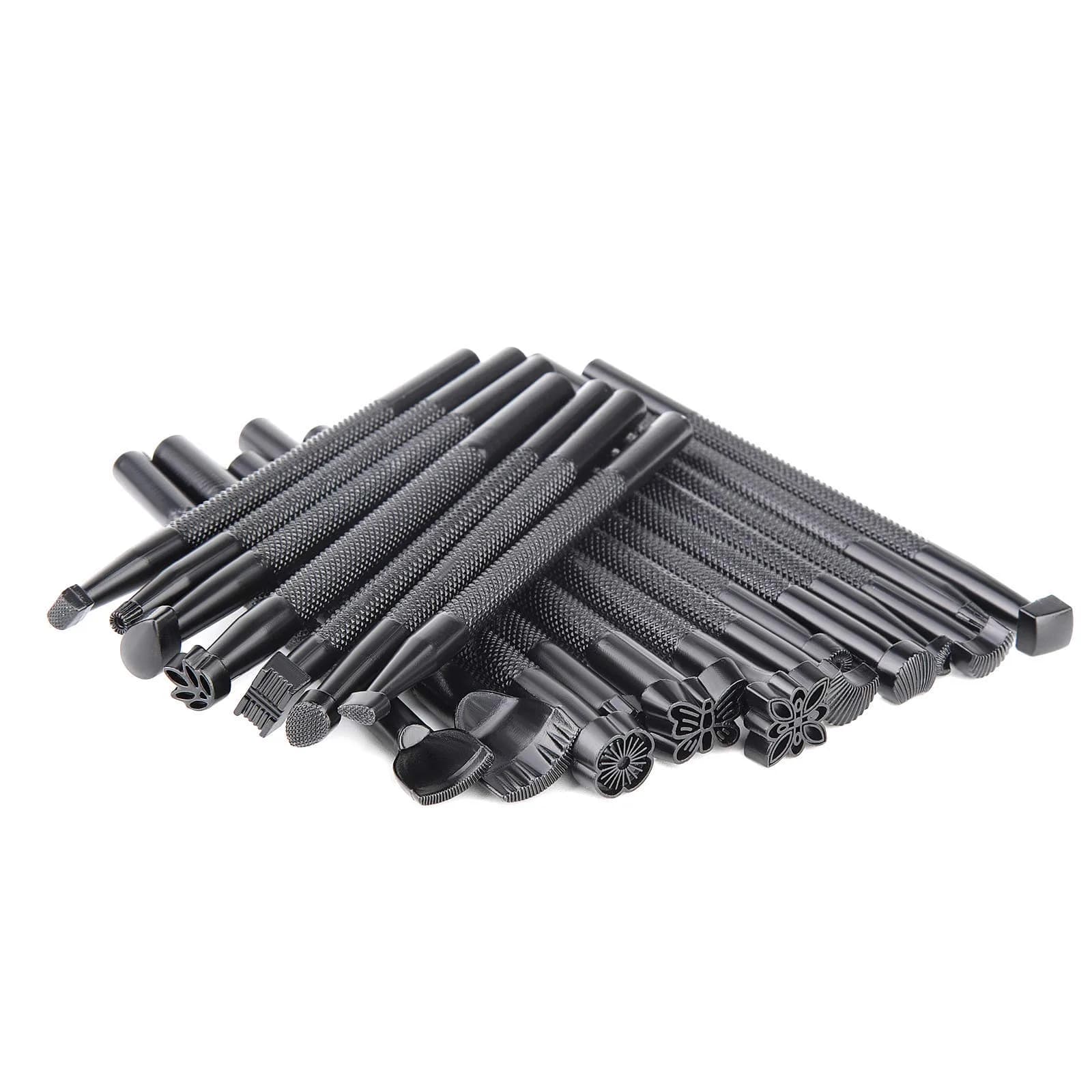 QMNNMA 20 PCS Leather Stamping Tools Kit | High-Quality Metal Carving Set for Leather Craft — 20 PCS