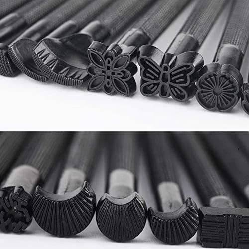 QMNNMA 20 PCS Leather Stamping Tools Kit | High-Quality Metal Carving Set for Leather Craft thumbnail 4