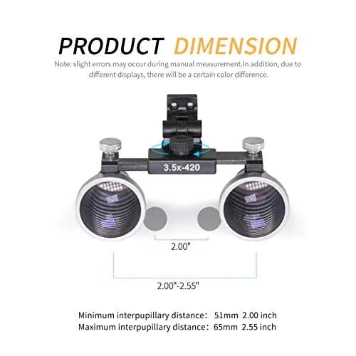 Dentasop Dental Binocular Loupes 3.5x 429mm Magnifier | Precise Dental Inspection & Comfort thumbnail 4