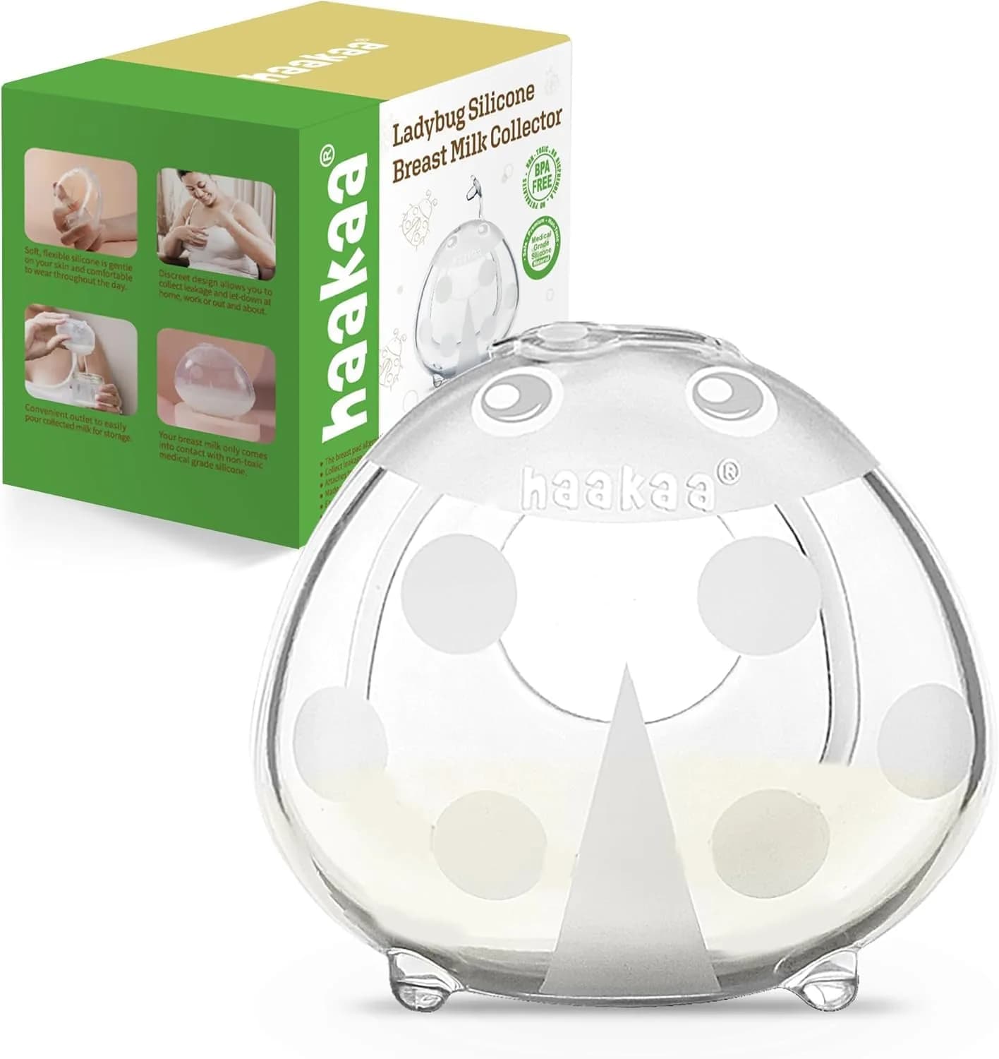 haakaa Ladybug Milk Collector 5 Ounce | Wearable Leak Catcher & Sore Nipple Protector - main product image