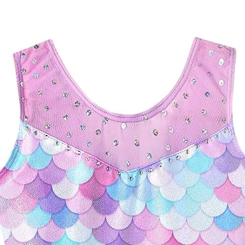 Belovance Girls Gymnastics Leotard Mermaid Purple 6-7 Years | Shiny Unicorn Athletic Dance Wear thumbnail 5