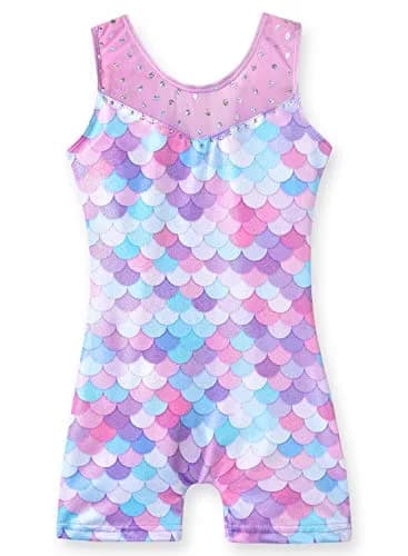 Belovance Girls Gymnastics Leotard Mermaid Purple 6-7 Years | Shiny Unicorn Athletic Dance Wear thumbnail 1
