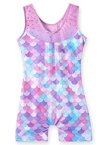 Belovance Girls Gymnastics Leotard Mermaid Purple 6-7 Years | Shiny Unicorn Athletic Dance Wear thumbnail 2