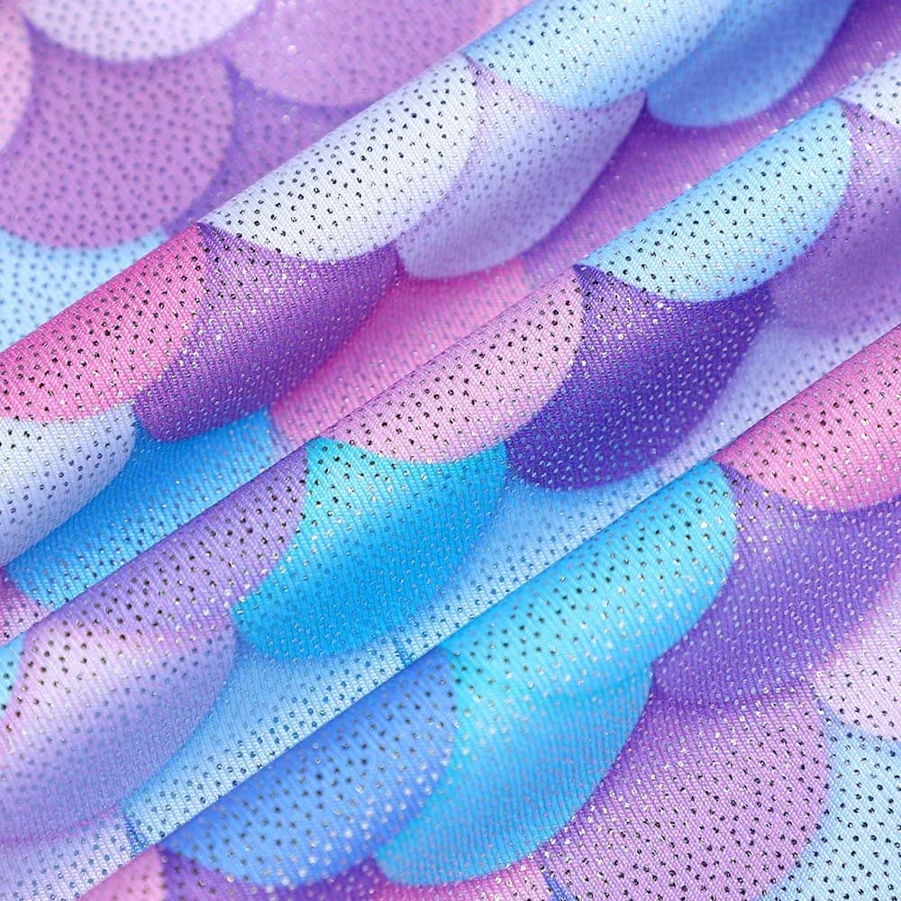 Belovance Girls Gymnastics Leotard Mermaid Purple 6-7 Years | Shiny Unicorn Athletic Dance Wear - view 4