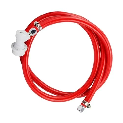 Ferroday Ball Lock Gas Line Assembly 5ft (1.52m) Red | Leak-Proof CO2 Hose for Home Brewing thumbnail 1