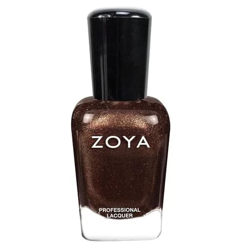 ZOYA Tasha Nail Polish, Deep Brunette Brown Metallic, 0.5 fl oz (15ml) | Long-Wear Big10Free Vegan thumbnail 1
