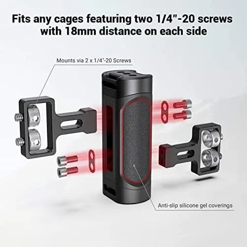 SMALLRIG Mini Side Handle Handgrip with Dual 1/4"-20 Screw Mount & Built-in Wrench, Up and Down Adjustable (139g) | Camera Cage Mount thumbnail 4