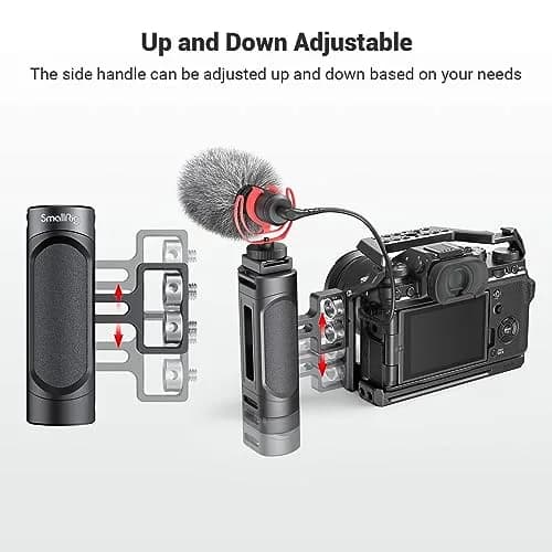 SMALLRIG Mini Side Handle Handgrip with Dual 1/4"-20 Screw Mount & Built-in Wrench, Up and Down Adjustable (139g) | Camera Cage Mount thumbnail 5