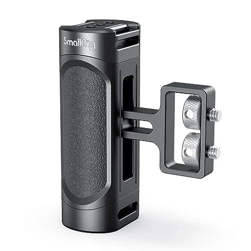SMALLRIG Mini Side Handle Handgrip with Dual 1/4"-20 Screw Mount & Built-in Wrench, Up and Down Adjustable (139g) | Camera Cage Mount thumbnail 1