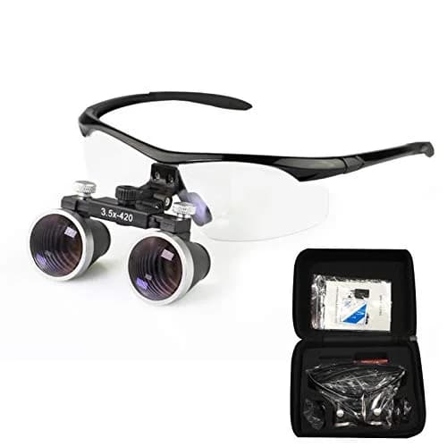 Dentasop Dental Binocular Loupes 3.5x Magnification with 420mm Working Distance | Black thumbnail 1