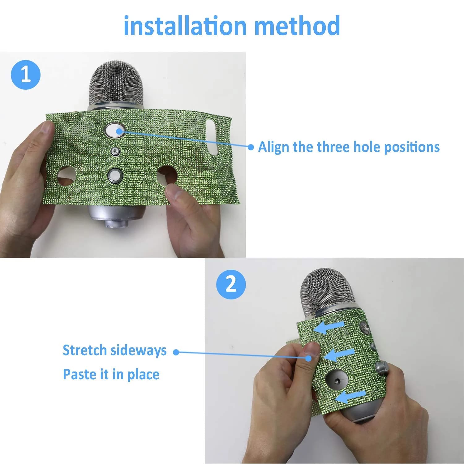 YOUSHARES Blue Yeti Foam Windscreen with Glitter Bling Sticker, Silver | Compatible with Blue Yeti Microphones - view 5