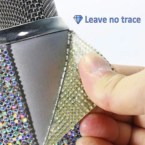 YOUSHARES Blue Yeti Foam Windscreen with Glitter Bling Sticker, Silver | Compatible with Blue Yeti Microphones thumbnail 3