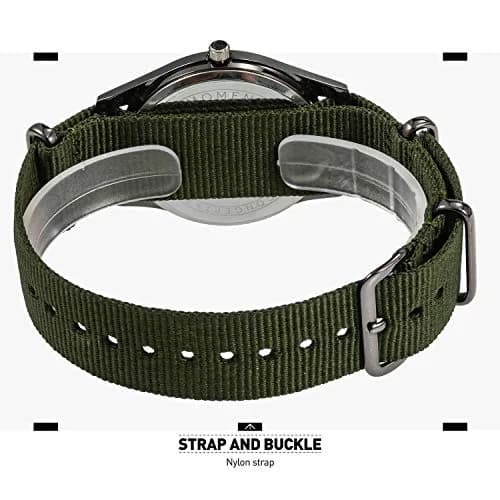 Infantry MDC Mens Military Field Watch 40mm Green Dial Olive Nylon Strap | Japanese Quartz Movement thumbnail 7