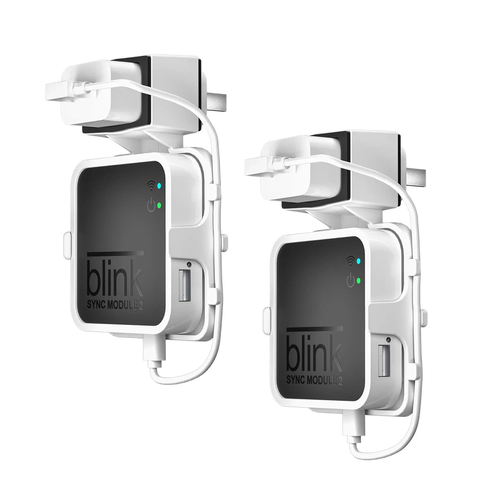HOLACA Outlet Wall Mount for Blink Sync Module 2 | Easy Install, 2 Pack, White — White