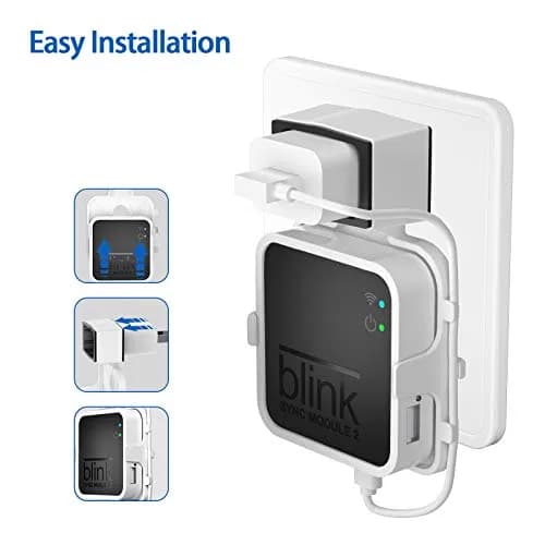 HOLACA Outlet Wall Mount for Blink Sync Module 2 | Easy Install, 2 Pack, White thumbnail 3